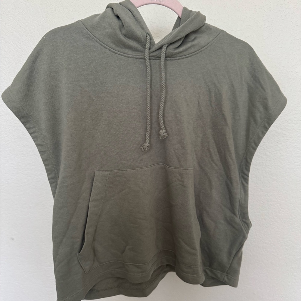Zara Olive Green Hooded Women's Top